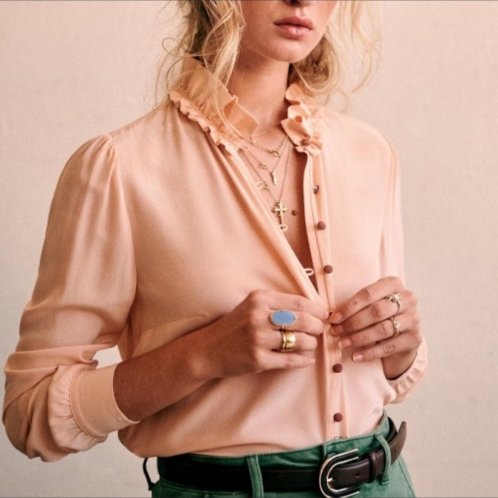 Sezane Rox silk shirt